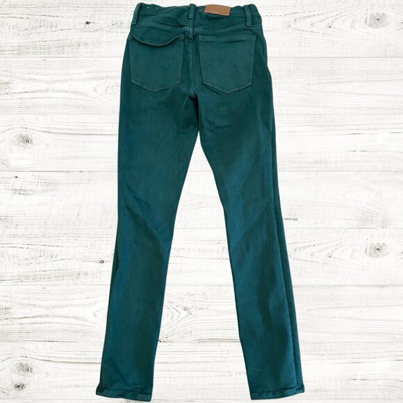 Madewell Dark Green Mid-Rise Skinny Jeans - Picture 2 of 2